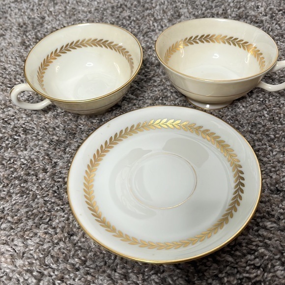 Lenox Imperial P-338 tea cup (2) and saucer
